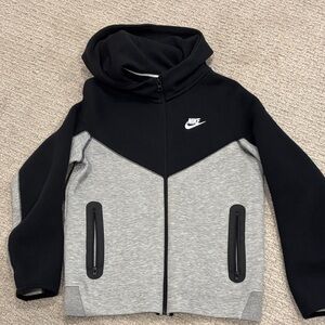 Nike Kids Two-Tone Black and Gray Hoodie